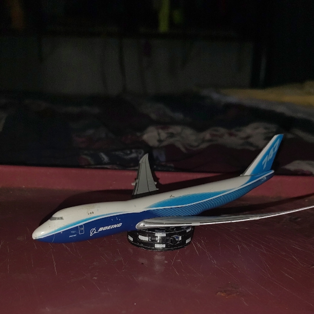 Boeing Blue and White Model Airplane